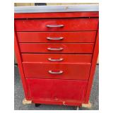 6-Drawer Rolling Red Metal Tools Chest