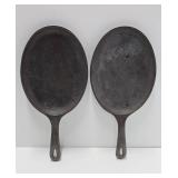 Pair of Cast Iron LODGE Oval Skillets