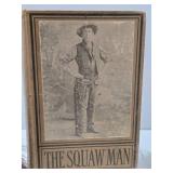 Antique "Squaw Man" Hardcover Book & 2 Pair of Native American Moccasins