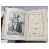 Antique "Squaw Man" Hardcover Book & 2 Pair of Native American Moccasins