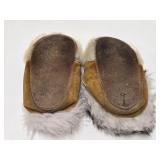 Antique "Squaw Man" Hardcover Book & 2 Pair of Native American Moccasins