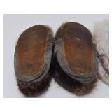 Antique "Squaw Man" Hardcover Book & 2 Pair of Native American Moccasins