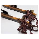 3 Sets of Early Primitive Antique Wooden Ice Skates
