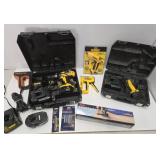 Group of Working DEWALT Power Tools w/Cases Good Batteries & Chargers