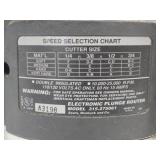 Working CRAFTSMAN Industrial Plunge Router