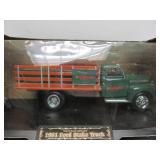 2 Diecast Metal Advertising Trucks - Texaco & Menards