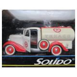 2 Diecast Metal Advertising Trucks - Texaco & Menards