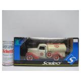 2 Diecast Metal Advertising Trucks - Texaco & Menards