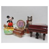 Lot of 5 Vintage Music Boxes - Including Mickey Mouse