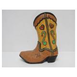 Cast Iron Western Cowboy Boot Doorstop