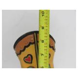 Cast Iron Western Cowboy Boot Doorstop