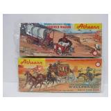 LARGE Lot of Vintage Western Model Kits Extra Supplies etc Covered Wagons Horses etc