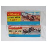 LARGE Lot of Vintage Western Model Kits Extra Supplies etc Covered Wagons Horses etc