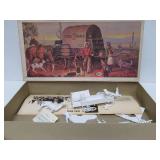 LARGE Lot of Vintage Western Model Kits Extra Supplies etc Covered Wagons Horses etc