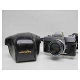 Estate Lot of 2 Nice Vintage Film Cameras - Minolta & Canon w/Tripod