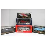 Lot of 5 Mint in Box Diecast Metal European Sports Cars