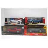 Lot of 5 Mint in Box Diecast Metal Cars - CORVETTE