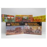 5 New in Box Unbuilt Old Western Model Kits