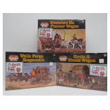 3 Sealed New in Box Unbuilt Old Western Model Kits