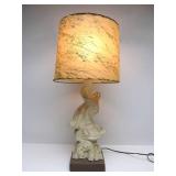 Very Cool Mid Century Signed Abstract Sculptural Table Lamp by Plasto