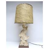 Very Cool Mid Century Signed Abstract Sculptural Table Lamp by Plasto