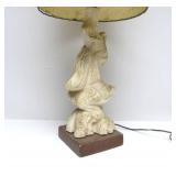 Very Cool Mid Century Signed Abstract Sculptural Table Lamp by Plasto