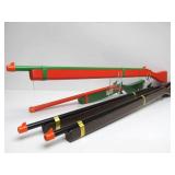 Lot of 4 Large Wooden Cap Rifles & Shotgun