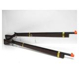 Lot of 4 Large Wooden Cap Rifles & Shotgun