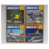 4 New in Box Diecast Metal Douglas DC-3 Airplanes