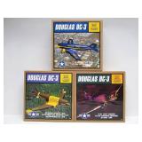 3 New in Box Diecast Metal Douglas DC-3 Airplanes