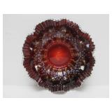 Exceptional Antique Victorian Glass Wedding Basket w/Original Ornate Stand