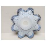 Exceptional Antique Victorian Glass Wedding Basket w/Original Ornate Stand