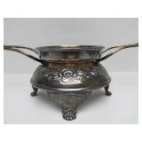 Exceptional Antique Victorian Glass Wedding Basket w/Original Ornate Stand