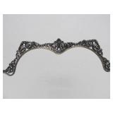 Exceptional Antique Victorian Glass Wedding Basket w/Original Ornate Stand