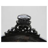 Exceptional Antique Victorian Glass Wedding Basket w/Original Ornate Stand