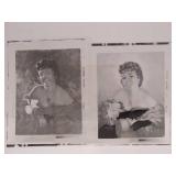 Set of Original Vintage Pre-Production Pinup Girl Transfer Transparencies