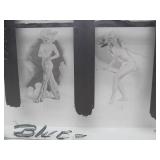Original Vintage Pre-Production Glass Panel - Pinup Girl - GIL ELVGREN #2