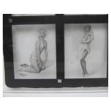 Original Vintage Pre-Production Glass Panel - Pinup Girl - GIL ELVGREN #3