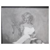 Original Vintage Pre-Production Glass Panel - Pinup Girl - GIL ELVGREN #5
