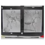 Original Vintage Pre-Production Glass Panel - Pinup Girl - GIL ELVGREN #9