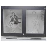 Original Vintage Pre-Production Glass Panel - Pinup Girl - GIL ELVGREN #11