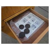 Very Nice LES GOURMAND Butcher Block Style Kitchen Island Table w/Slide-Out Cutting Board