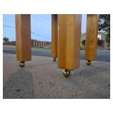 Very Nice LES GOURMAND Butcher Block Style Kitchen Island Table w/Slide-Out Cutting Board