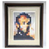 Excellent Vintage Embossed Offset Lithograph by Salvador Dali - "Gala Nude / Abraham Lincoln"