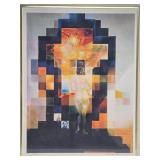 Excellent Vintage Embossed Offset Lithograph by Salvador Dali - "Gala Nude / Abraham Lincoln"