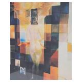 Excellent Vintage Embossed Offset Lithograph by Salvador Dali - "Gala Nude / Abraham Lincoln"