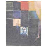 Excellent Vintage Embossed Offset Lithograph by Salvador Dali - "Gala Nude / Abraham Lincoln"