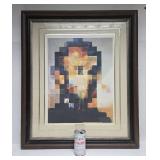 Excellent Vintage Embossed Offset Lithograph by Salvador Dali - "Gala Nude / Abraham Lincoln"