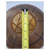 Antique Art Nouveau Hanging Glass Globe Light Fixture w/Hand Painted Parrot