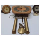 Lot of 3 Vintage Clocks Including Nice Mid Century BRIXON Wall Clock